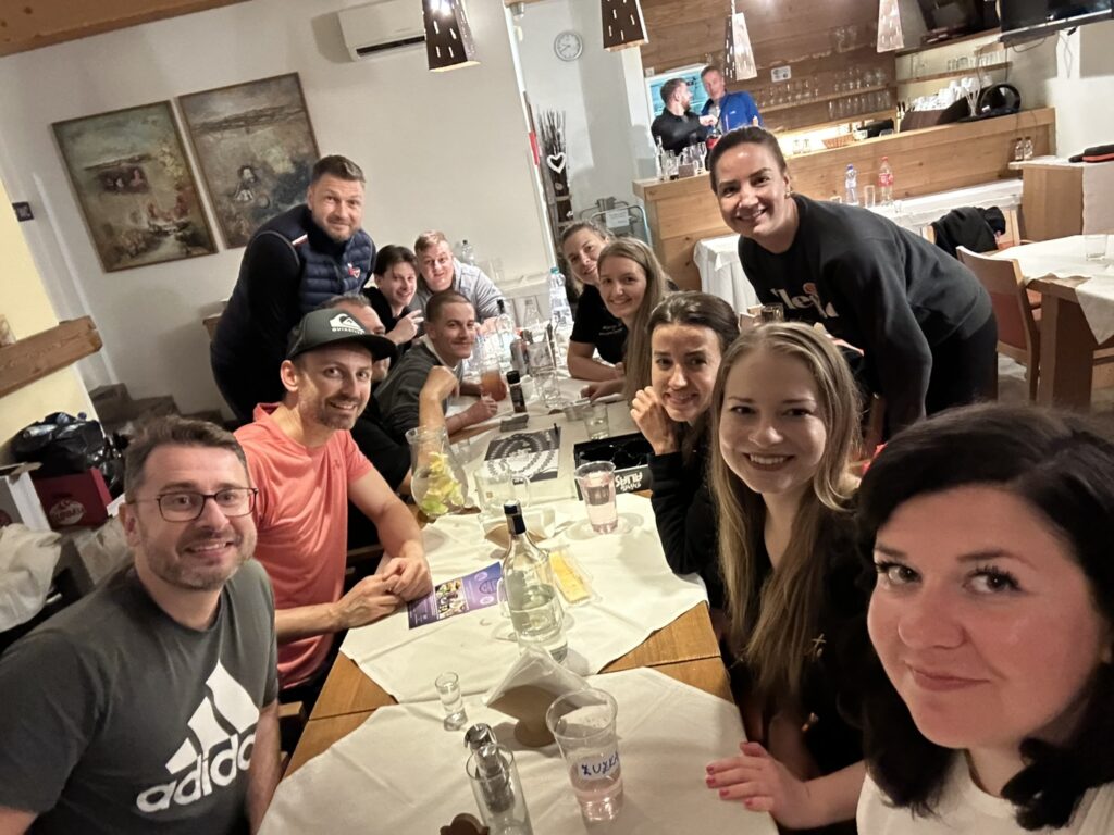 TITANS employees and business partners at a team-building event