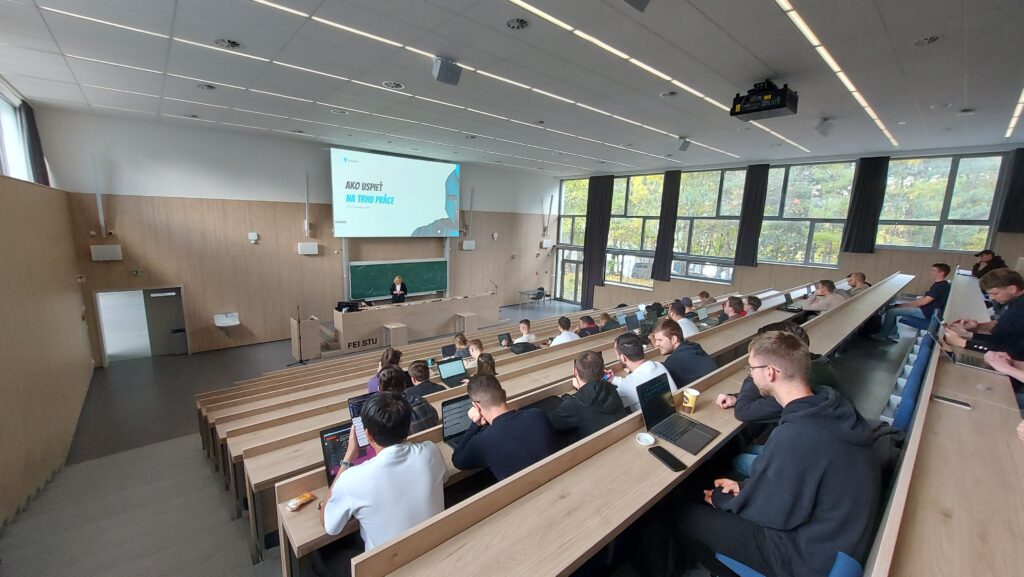 A lecture by a TITANS business partner at STU in Bratislava
